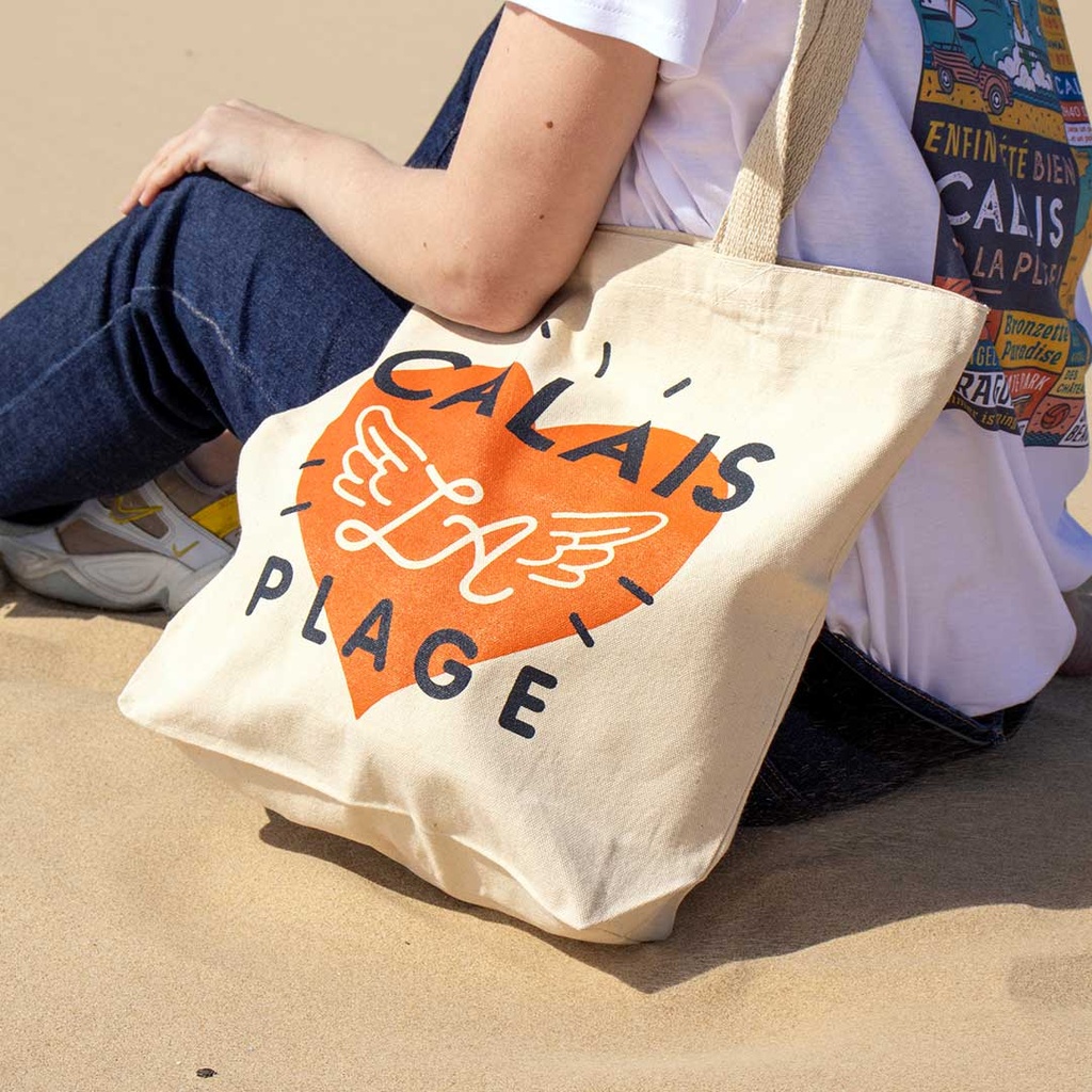 Tote bag logo Calais la plage