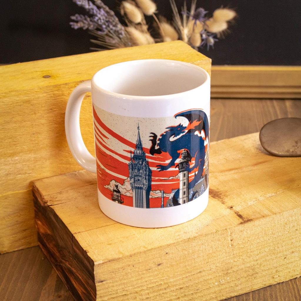 [80370300471 (V04)] Mug "Le Dragon prend ses quartiers à Calais"